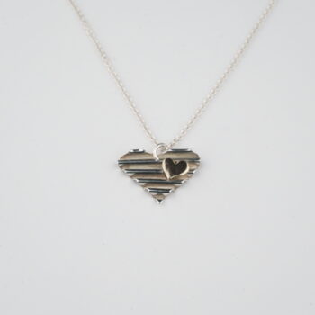Ripple Heart + Gold Pendant