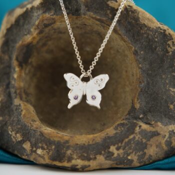 Butterfly pendant purple