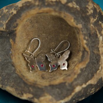 Butterfly Earrings Red