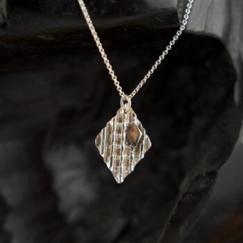 Ripple Diamond + Gold pendant Cross Winds