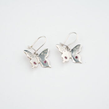 Butterfly Earrings Red