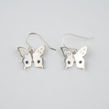 Butterfly earrings, Blue