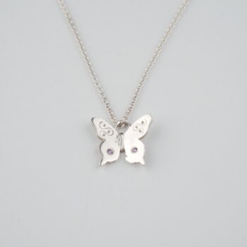Butterfly pendant purple